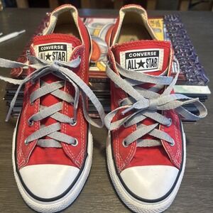 Converse Size 3 Low Top All-Stars fire Engine Red Super Clean